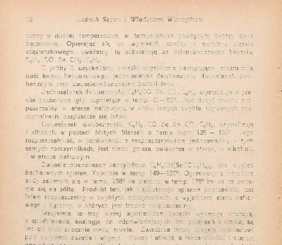 72 Ludwik Szperl l Władysław Wiorogórskl czony w niskiej