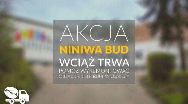 wydarzenia NINIWA BUD Podsumowanie akcji NINIWA Bud Chcielibyśmy podziękować Wam za wszelkie wsparcie, które nam okazujecie. W leniwym lipcu przeważnie jesteśmy na urlopach.