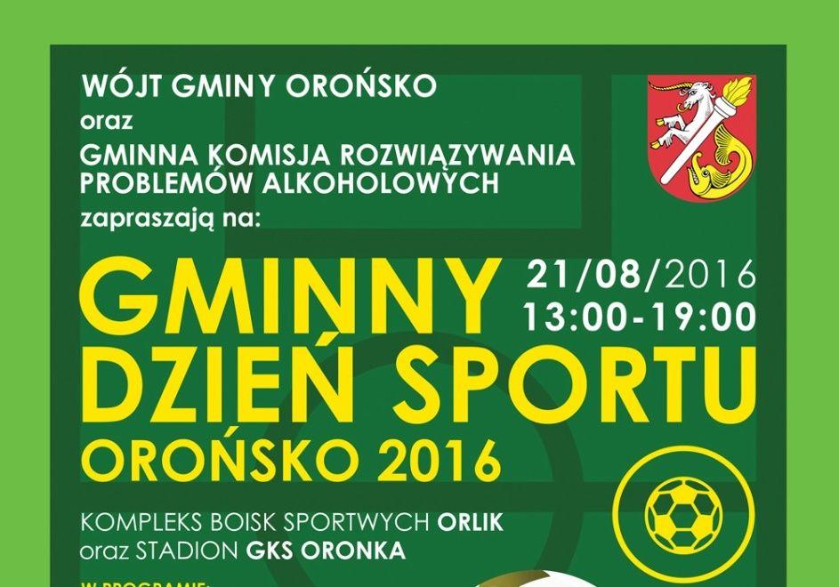 Gminny Dzień Sportu Gminny Dzień Sportu odbył się 21 sierpnia 2016 roku na stadionie