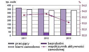 19 Najwięcej bezrobotnych znajduje się w przedziale wiekowym 25-34 lata (26,7%) i 45-54 lata (20,2%) łącznie 46,9%.