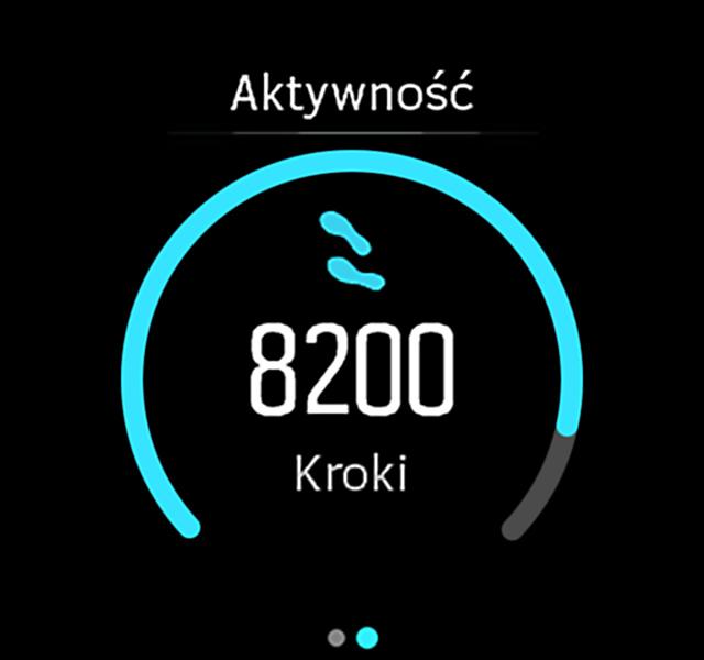 3 FUNKCJE 3.1 Monitorowanie aktywności Zegarek monitoruje Twój ogólny poziom aktywności w ciągu dnia.