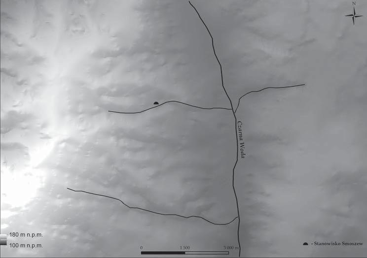 Ryc. 5. Mapa hipsometryczna doliny Czarnej Wody (oprac. J.