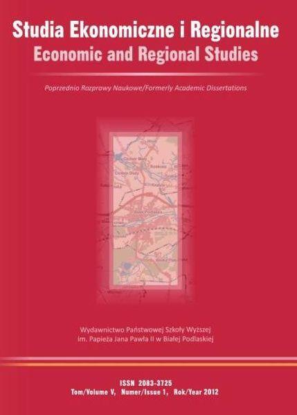 Studia Ekonomiczne i Regionalne / Economic and Regional Studies, red. nacz. M.
