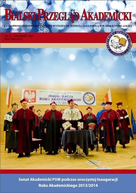133. Bialski Przegląd Akademicki; Nr 14 wrzesień 2013/ Państwowej Szkoły Wyższej im.