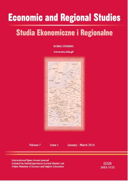 Economic and Regional Studies/Studia Ekonomiczne i Regionalne, Tom/Volume VII, Numer/Issue