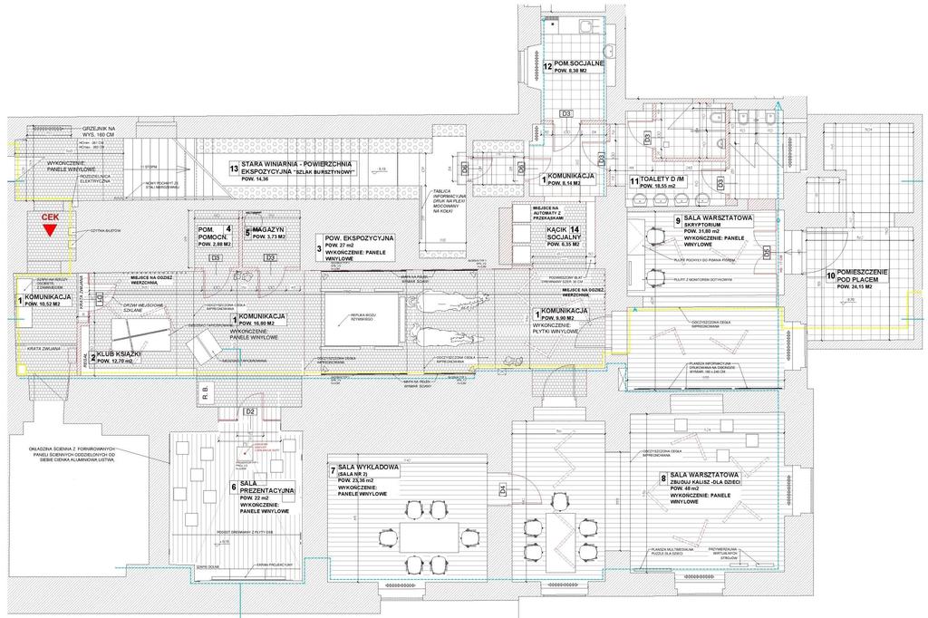 Centrum Edukacyjno Kulturowe: piwnica budynku ratusza miejskiego Zadaniem ekspozycji i towarzyszącej infrastruktury jest umożliwienie interaktywnego zdobywania wiedzy poprzez nowe formy uczestnictwa