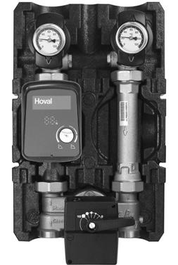 Hoval UltraGas (15-100) Art. nr Grupy armatur ogrzewania Art. nr Grupa armatury grzewczej HA-3BM-R z 3-drożnym mieszaczem silnikowym i izolacją cieplną.