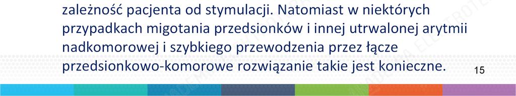 stanowi w większości przypadków przeciwskazania do wykonania ablacji. Ablacja wolnych częstoskurczy komorowych, jeżeli występują, pozwala na podniesienie strefy detekcji.