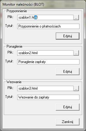 Aby móc przypisa odpowiedni szablon do typu wysy anego e-maila nale y otworzy 'Edytor szablonów', do którego mo na doj z okna g ównego dodatku lub ze zbiorów pomocniczych jest to raport 'Edytor