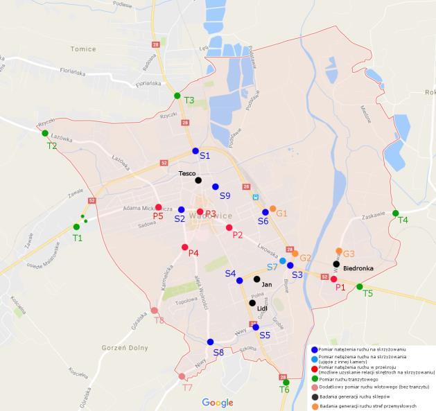 wyniki szczyt popołudniowy mapa punktów