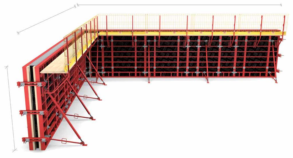 Zestaw promocyjny 3 PERI TRIO Uniwersalny komplet deskowania ramowego Widok 1 11,22 m Składowanie 10,44 m 2,70 m 3,30 m Dostępne wysokości płyt: Dostępne szerokości płyt: Dop.