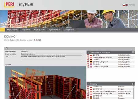 myperi Twój portal internetowy Adresy Portal internetowy myperi oferuje Państwu obszerne informacje na temat wszystkich systemów PERI, a także umożliwia dostęp do danych projektowych dotyczących