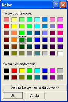 Color Inside kolor dla FALSE Alarm