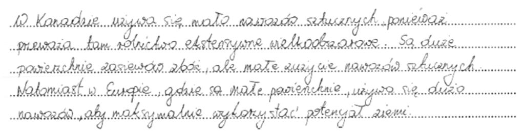 Informacje potrzebne do rozwiązania zadania zawarto w tabeli, a poziom wykonania zadania wyniósł tylko 31%.