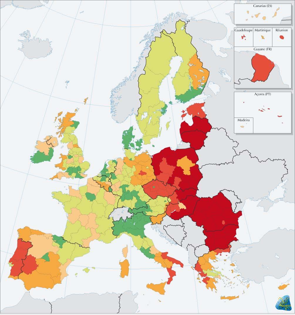 Kohezijska i regionalna politika EU Svrha: smanjenje ekonomskih i socijalnih razlika solidarnost i
