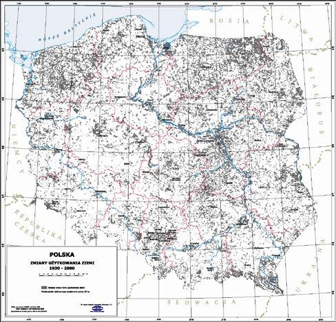 56 Andrzej Ciołkosz, Zenon F. Poławski Ryc. 8. Polska. Zmiany użytkowania ziemi 1930 2000 (na tle podziału administracyjnego) ANDRZEJ CIOŁKOSZ, ZENON F.