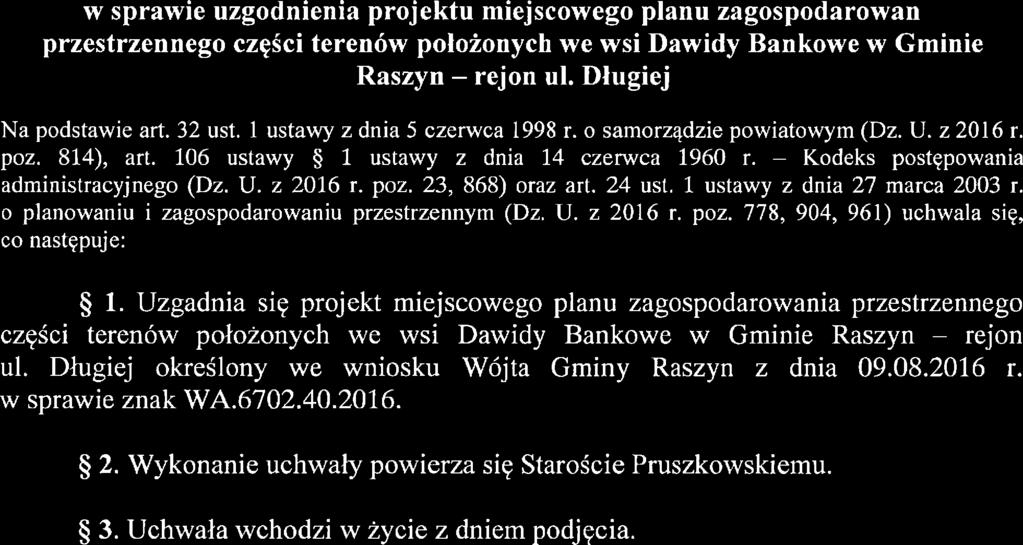 Uchwała Nr...4&.ĆI '''.../..1lQ.g.&.../2016 Zarządu Powiatu Pruszkowskiego z dnia.2i..s\ś.( (\ i1!... 2016 r.