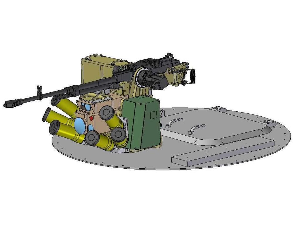 Układy napędowe posiadają dostateczny zapas momentu obrotowego co pozwala na poprawną pracę układu stabilizacji trójosiowej Układ zasilania w amunicję, w skład którego wchodzi wymienna skrzynia