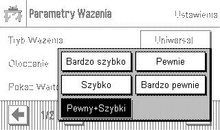 Z drugiej strony, jeśli waga pracuje w zmiennych warunkach otoczenia, należy wybrać nastawę "Niestabilne".