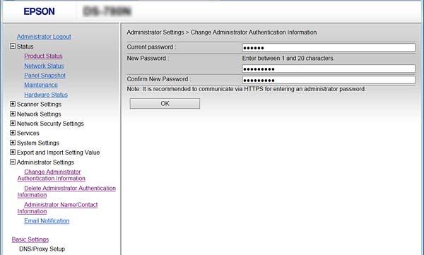 Podstawowe ustawienia zabezpieczeń 2. Wprowadź hasło w polach New Password oraz Confirm New Password. Wprowadź nazwę użytkownika w razie potrzeby. Aby zmienić hasło na nowe, wprowadź bieżące hasło. 3.