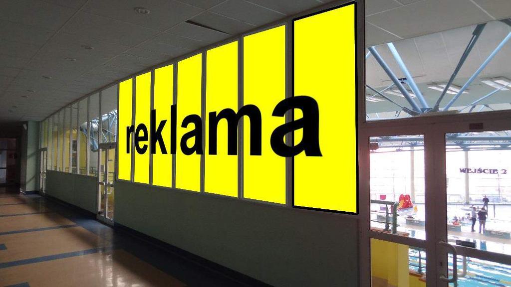 Strona 3 Pływalnia PODOLANKA Korytarz przy wejściach na trybuny I piętro Baner reklamowy