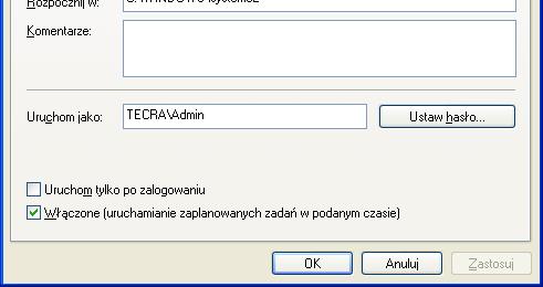 dodać argumenty wiersza polecenia, a nawet zmienić program, który ma zostać