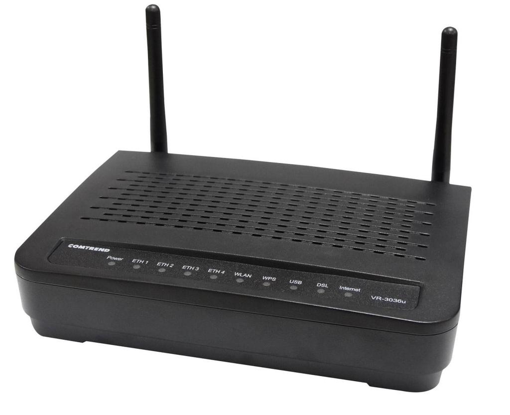 modem Comtrend VR-3036u Praca w standardzie ADSL, ADSL2+, annex M, VDSL - max