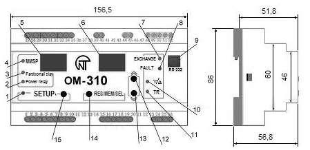 - 11-1- czerwona dioda LED "SETUP" świeci się, gdy przekaźnik znajduje się w trybie ustawienia parametrów 2- zielona dioda LED "POWER RELAY" świeci się, gdy przekaźnik obciążenia jest włączony 3-