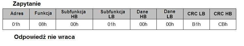 Dane transmitowane w polu danych zapytania powinny wrócić do pola danych odpowiedzi. Przykład zapytania i odpowiedzi jest podany na rysunku 2.3. Rysunek 2.