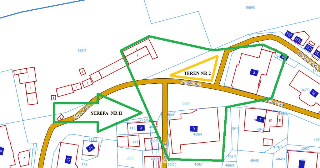 Lp. Położenie Część działki nr / opis przedmiotu dzierżawy 2. Rewal, ul. Saperska 399/3 TEREN NR 2 Powierzchnia przedmiotu dzierżawy/przeznaczenie.