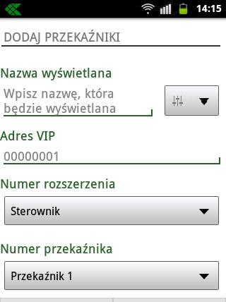 DODAJ SIŁOWNIK. Wcisnąć klawisz SIŁOWNIKI.. Wcisnąć klawisz DODAJ.. Wybrać między "Dodaj nowy siłownik" a "Dodaj otwieracz drzwi". 4.