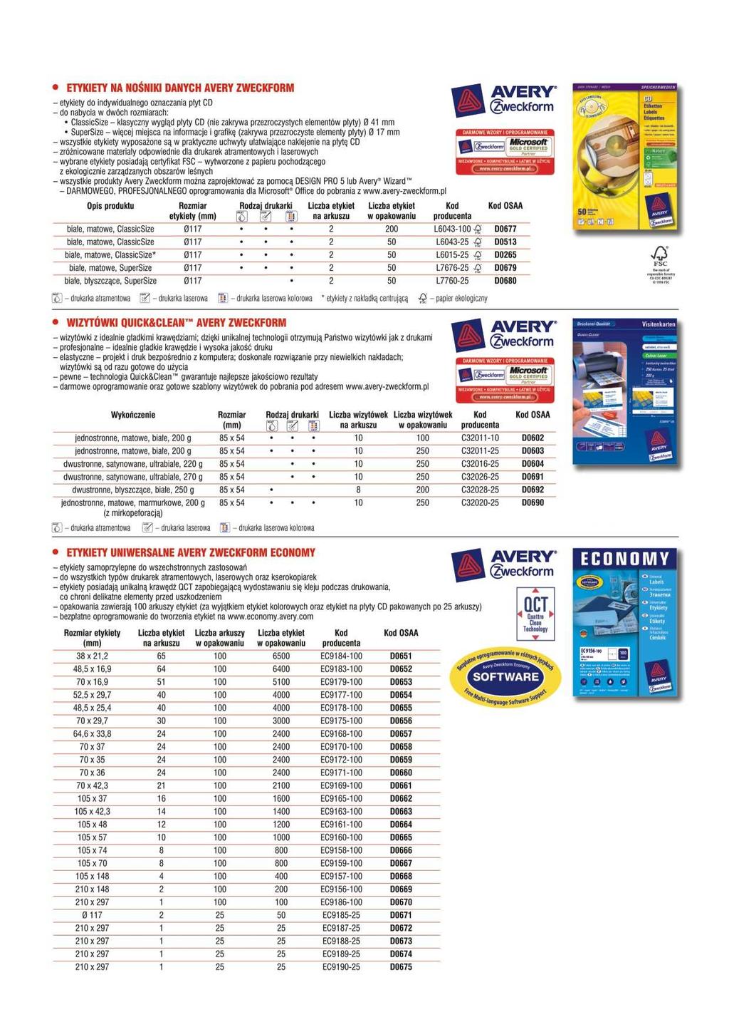 ETYKIETY UNIWERSALNE, POKRYWAJ CE, METALICZNE L6043 L6015 L7676 L7760 10 8 C32011 C32016 C32020 C32026 C32028 65 64 51 40 40 30 EC9184 EC9183 EC9179 EC9177 EC9178 EC9175
