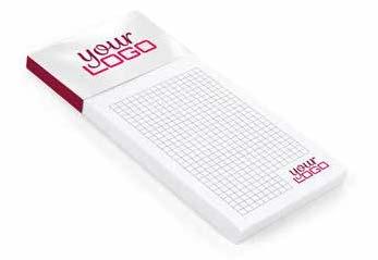 NOTEPADS, WRITING PADS NOTESY, BLOCZKI N011 writing Pad with microperforation available size: DL, number of sheets: 100, 60 mm head, glossy or matt lamination on cover, optionally: