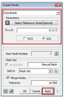 6. Rysowanie kratownicy W Głównym Menu: Mesh Node Create W powyższym oknie należy wprowadzić współrzędne wszystkich punktów węzłowych z których składać się będzie nasza kratownica 3D.