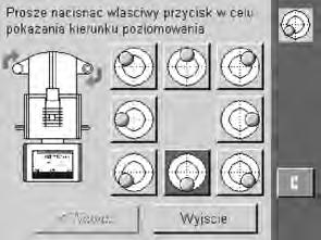 1 Aby uruchomić Asystenta poziomowania, należy dotknąć przycisku «Info». Asystent poziomowania przeprowadzi użytkownika przez procedurę poziomowania.