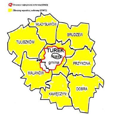 jakość wód podziemnych poziomu górnej kredy, występujących na terenie całego powiatu tureckiego jest bardzo wysoka (Ia Ib). Rysunek 9.