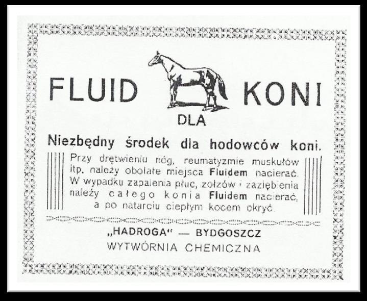 93 Historia produkcji leków i biopreparatów weterynaryjnych na ziemiach polskich do 1945 roku Firma zajmująca się przede wszystkim hurtem leków i materiałów medycznych.
