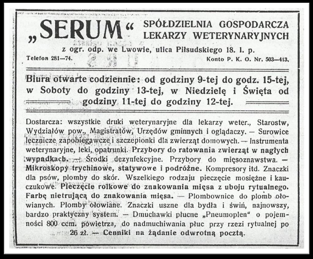 98 Historia produkcji leków i biopreparatów weterynaryjnych na ziemiach polskich do 1945 roku bydła i Todorit stosowany w piroplazmozie 206.