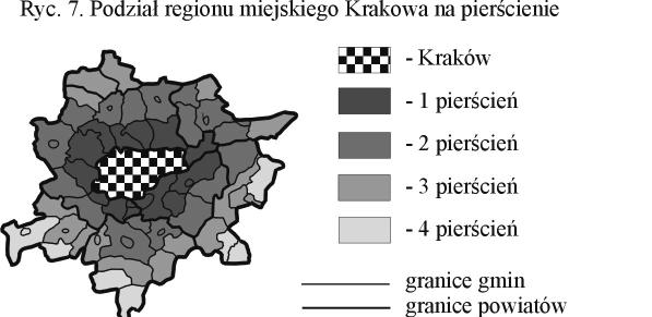 - Procesy suburbanizacyjne w regionie miejskim Krakowa na tle rozwoju - jest określany jako region miejski (Boustedt 1970) lub też funkcjonalny region miejski (Hall, Hay 1980).