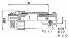 złącza PRzEmySłOwE wa22 - IP67 / wa22 IP67 - INduSTRIal CONNECTORS maksymalny prąd: 16A dla 3pin+PE i 10A dla 6pin+PE maksymalne