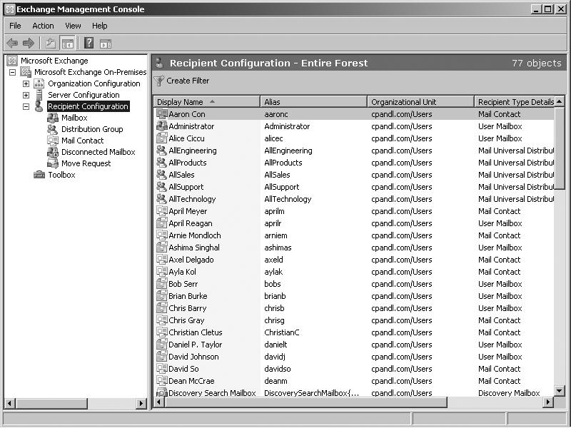 Rysunek 1-1 Konsola zarządzania programem Exchange Mail Flow Troubleshooter Pomaga rozwiązywać problemy związane z przepływem poczty i konfiguracją transportu poprzez dostarczanie sugerowanych