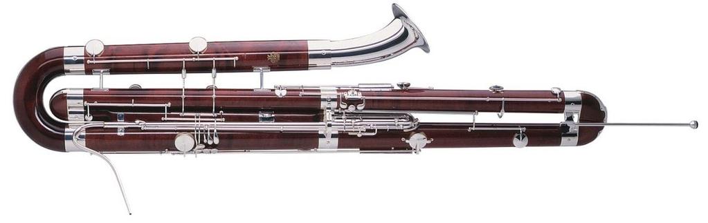 Skala: B1 f 2 (górna granica skali zależy w dużej mierze od możliwości grającego) Korpus instrumentu wykonany jest z twardego drewna (jawor, buk). Drewno na fagot musi "leżakować" od 10 do 150 lat.