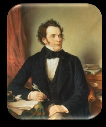 FRANCISZEK SCHUBERT (31.01.1797 19.11.1828) Pierwszych lekcji nauki gry na skrzypcach udzielał mu ojciec a na fortepianie starszy brat Ignacy. Następnie uczył go parafialny organista.
