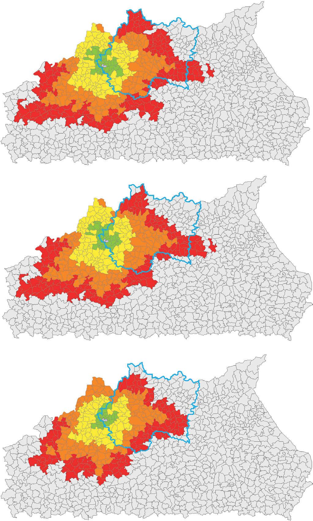 Dostępność transportowa wybranych miast MałopolskI 2014 2023 Mapa 2.