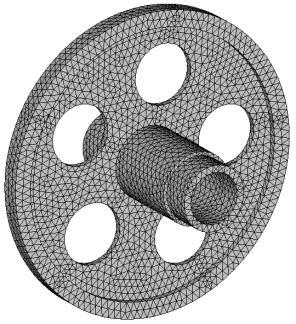 Method of determining the normal modes 123. a) b) Rys. 3. Model podstawowy MES układu (a) i model MES z cykliczną symetrią układu (b) Pierwszy opracowany model (tzw.