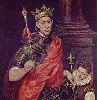Król Ludwik IX Święty. (1214-1270). Organizator i uczestnik VI i VII wyprawy krzyżowej. Sprowadził Kanoników Grobu Świętego do Paryża.