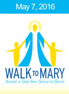 Maybe some of you remember him from Theology on Tap last summer or when he fills in at the 6pm mass. We look forward to seeing you! Everyone is invited! Walk to Mary will take place on May 7th.
