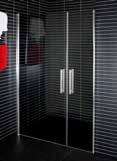 Kabina DUODOOR SPECIAL może składać się z drzwi prysznicowych o różnych szerokościach (np. połączenie drzwi o szerokości 43 cm oraz 97 cm - do wnęki prysznicowej 140 cm).