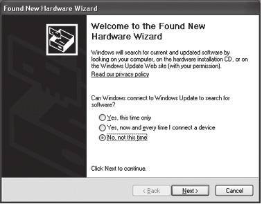 Instalacja w Windows 2000 i XP Po uruchomieniu komputera pojawi się to okno.