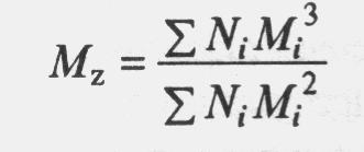 Metody wyznaczania masy molowej Inną, rzadziej stosowaną średnią jest z-średnia masa molowa M z